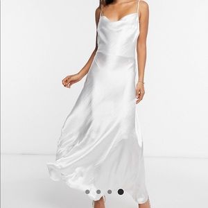 ASOS design satin maxi dress with strap back details NWT size 2